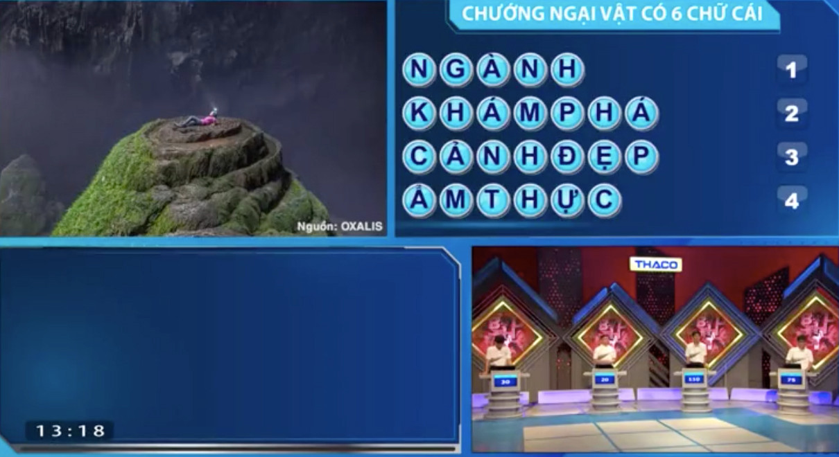 Đăng Khoa nhanh chóng tìm ra ẩn số cần tìm là &quot;Du lịch&quot;.