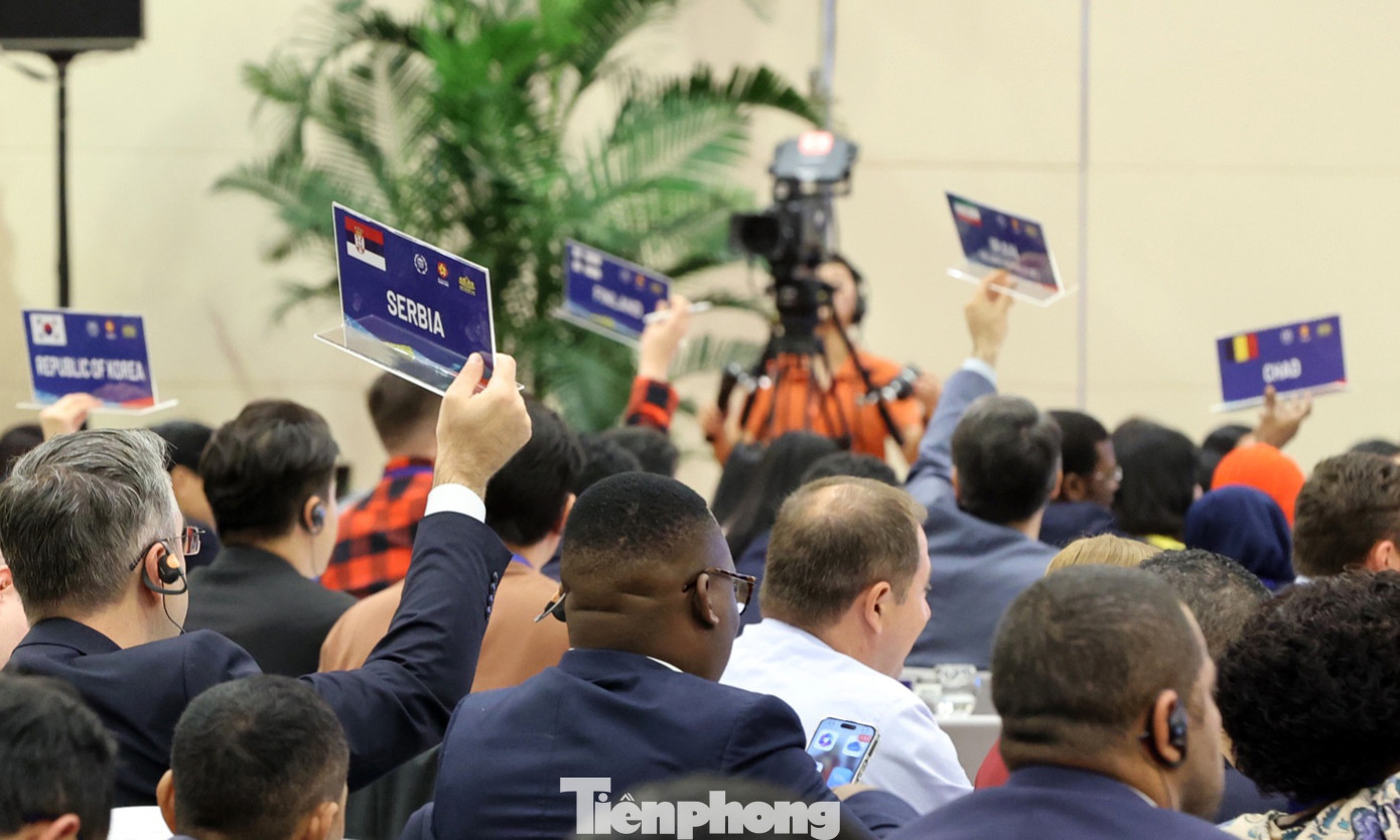 Đại biểu các nước đăng ký trao đổi ý kiến tại phiên thảo luận.