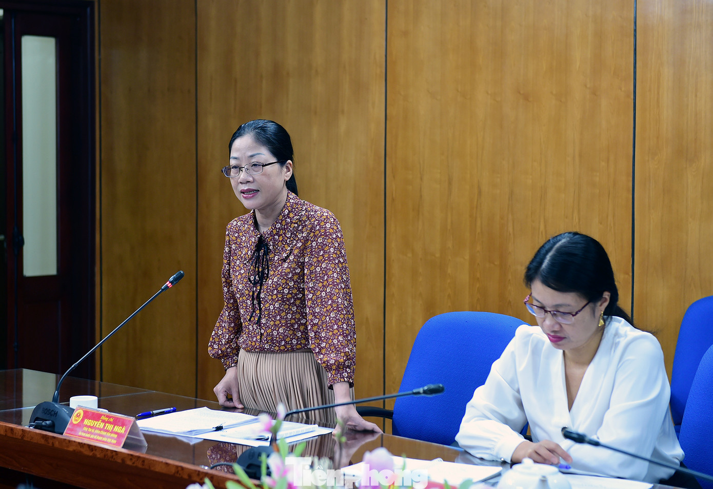 Chị Nguyễn Thị Ngà phát biểu tại chương trình. Ảnh: Xuân Tùng