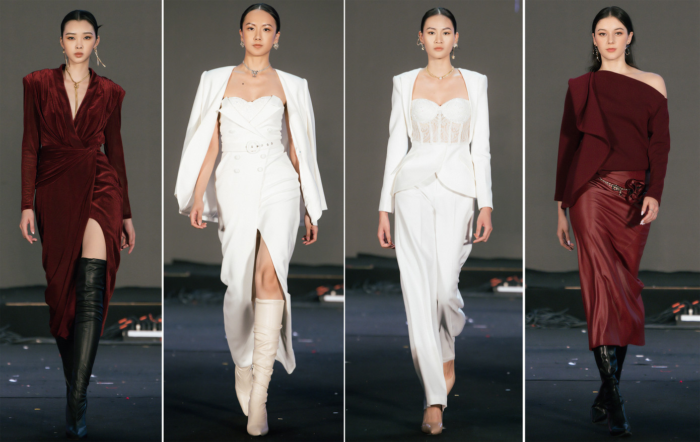 Người mẫu trình diễn thiết kế trong bộ sưu tập của nhà thiết kế Huyền Phạm. Ảnh: BTC