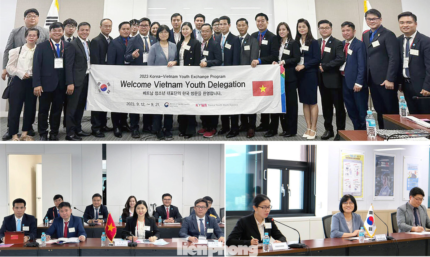 Đoàn đại biểu thanh niên Việt Nam thăm và làm việc với Bộ Gia đình và Bình đẳng giới Hàn Quốc. Ảnh: BTC