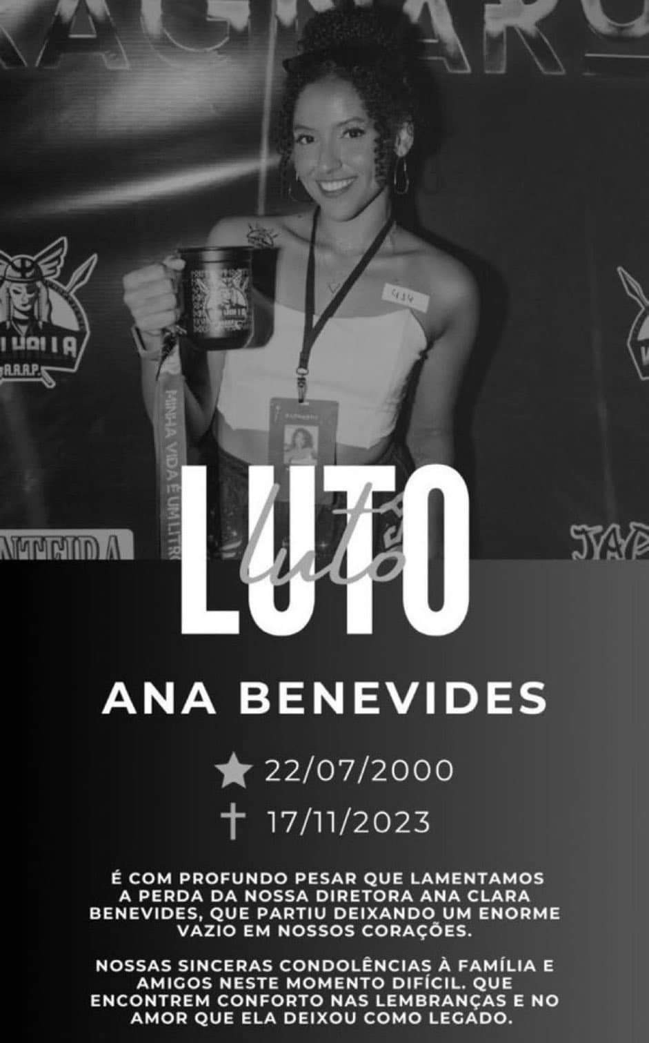 Khán giả Ana Benevides được cho là đã qua đời do bị sốc nhiệt và tiền sử bệnh tim của cô. Khán giả Ana Benevides được cho là đã qua đời do bị sốc nhiệt và tiền sử bệnh tim của cô.