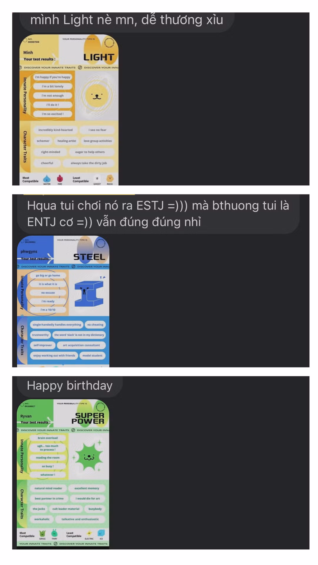 Teen thi nhau khoe kết quả bài test của mình. Ảnh: Facebook