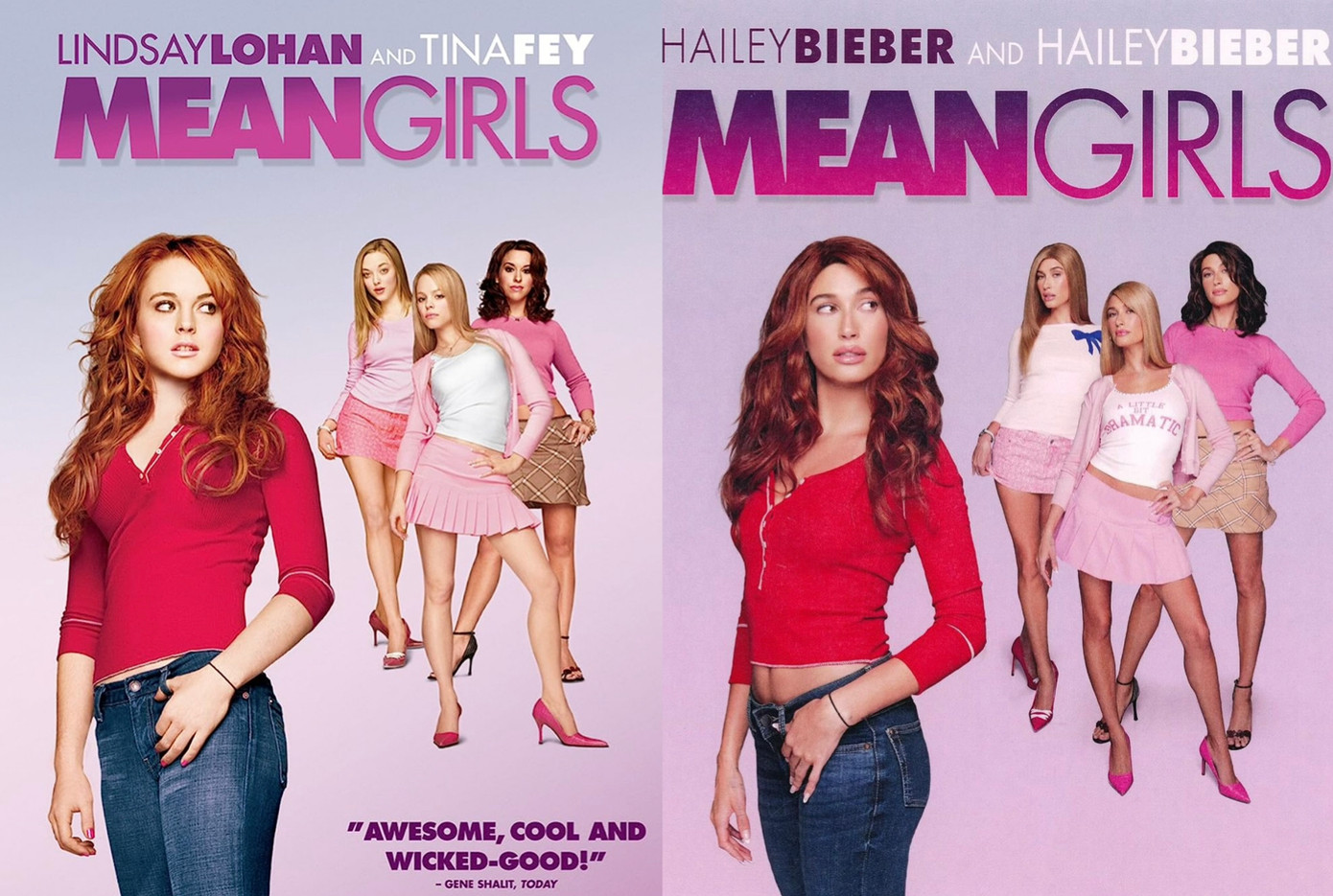 Hailey Bieber hóa thân thành 4 cô nàng trong phim Mean Girls. Hailey Bieber hóa thân thành 4 cô nàng trong phim Mean Girls.