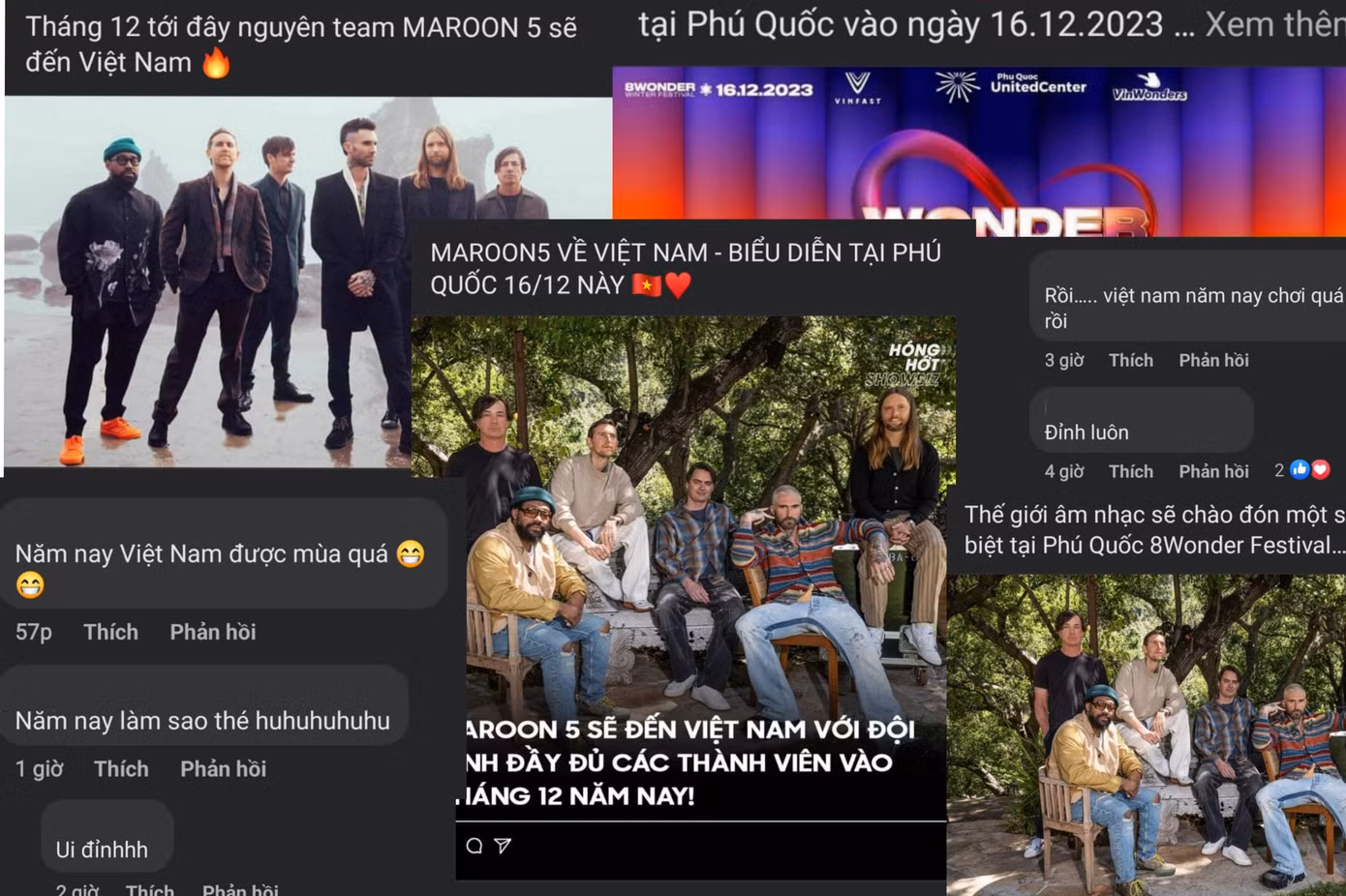 Tin tức Maroon 5 biểu diễn tại Việt Nam phủ sóng các diễn đàn mạng xã hội.