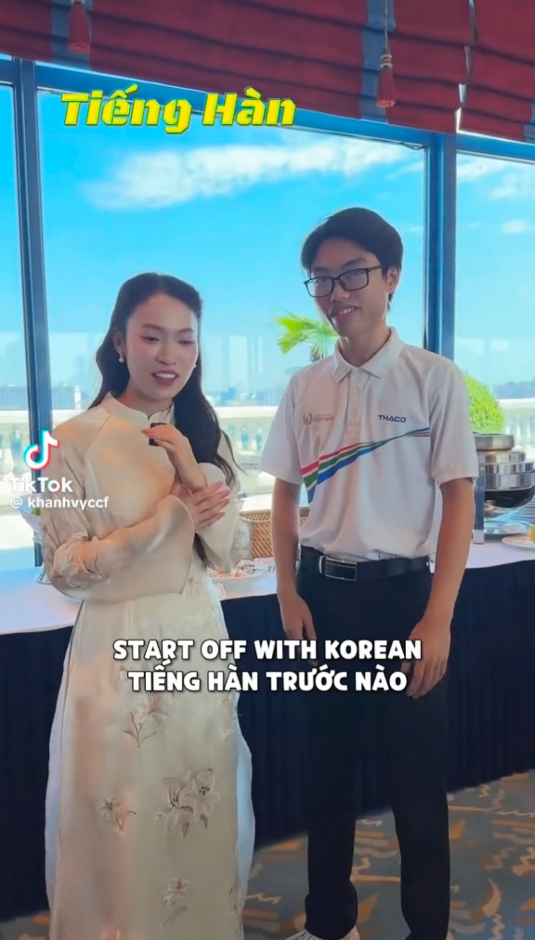 Trọng Thành thả thính bằng tiếng Hàn.