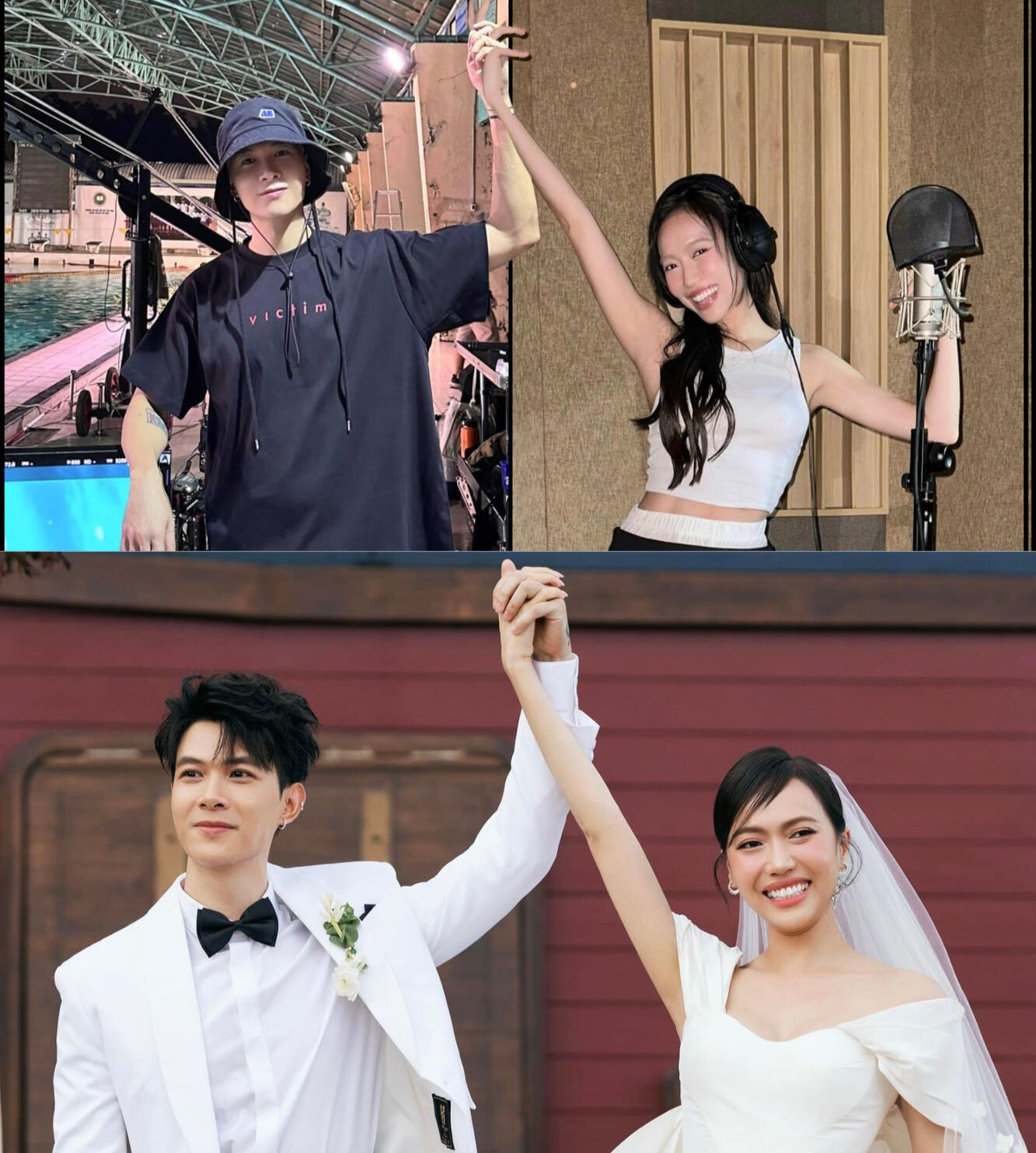 Đôi vợ chồng son nhận được nhiều lời chúc từ đồng nghiệp và người hâm mộ.