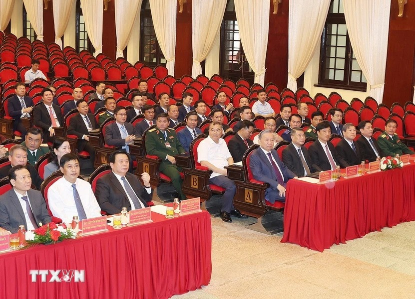 Tổng Bí thư, Chủ tịch nước Tô Lâm dự khai giảng lớp bồi dưỡng kiến thức. (Ảnh: Trí Dũng/TTXVN)