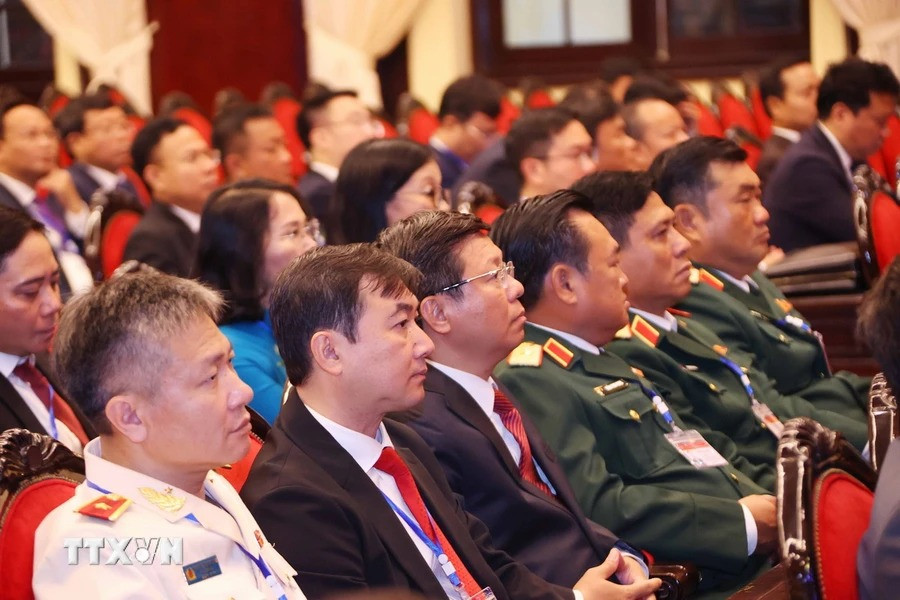 Các cán bộ tham gia Lớp bồi dưỡng, cập nhật kiến thức, kỹ năng đối với cán bộ quy hoạch Ủy viên Trung ương Đảng khóa XIV (Lớp thứ ba). (Ảnh: Văn Điệp/TTXVN)