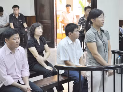 Các bị cáo trong ngày xét xử thứ hai 