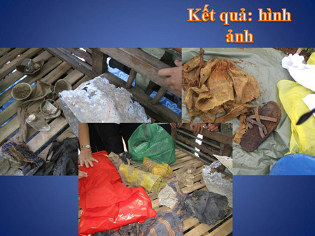 Hình ảnh hài cốt và các kỷ vật của các liệt sĩ được nhà ngoại cảm Lê Trung Tuấn tìm thấy