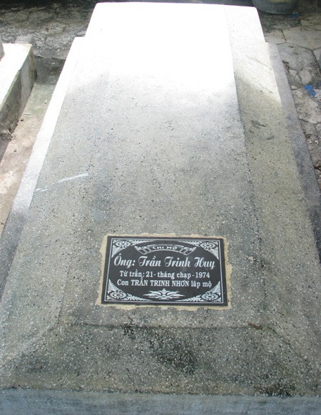Nơi an nghỉ của Trần Trinh Huy, một người nổi tiếng về những giai thoại 