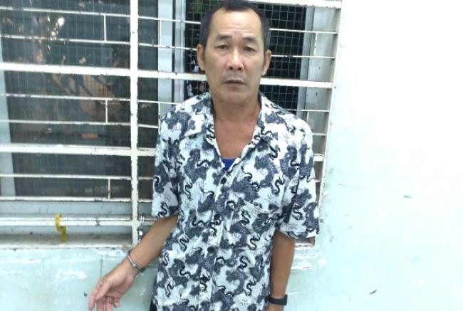 Đối tượng Trần Quốc Chí tại cơ quan công an