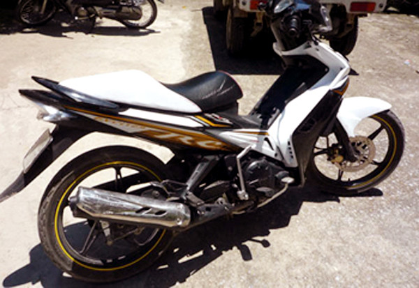 Chiếc xe máy là tang vật mà hung thủ cướp bất thành