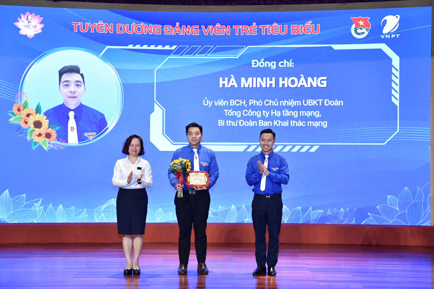 Anh Hà Minh Hoàng, Phó Chủ nhiệm UBKT Đoàn Tổng Công ty Hạ tầng mạng, Bí thư Đoàn Ban Khai thác mạng được tuyên dương đảng viên trẻ tiêu biểu 2025
