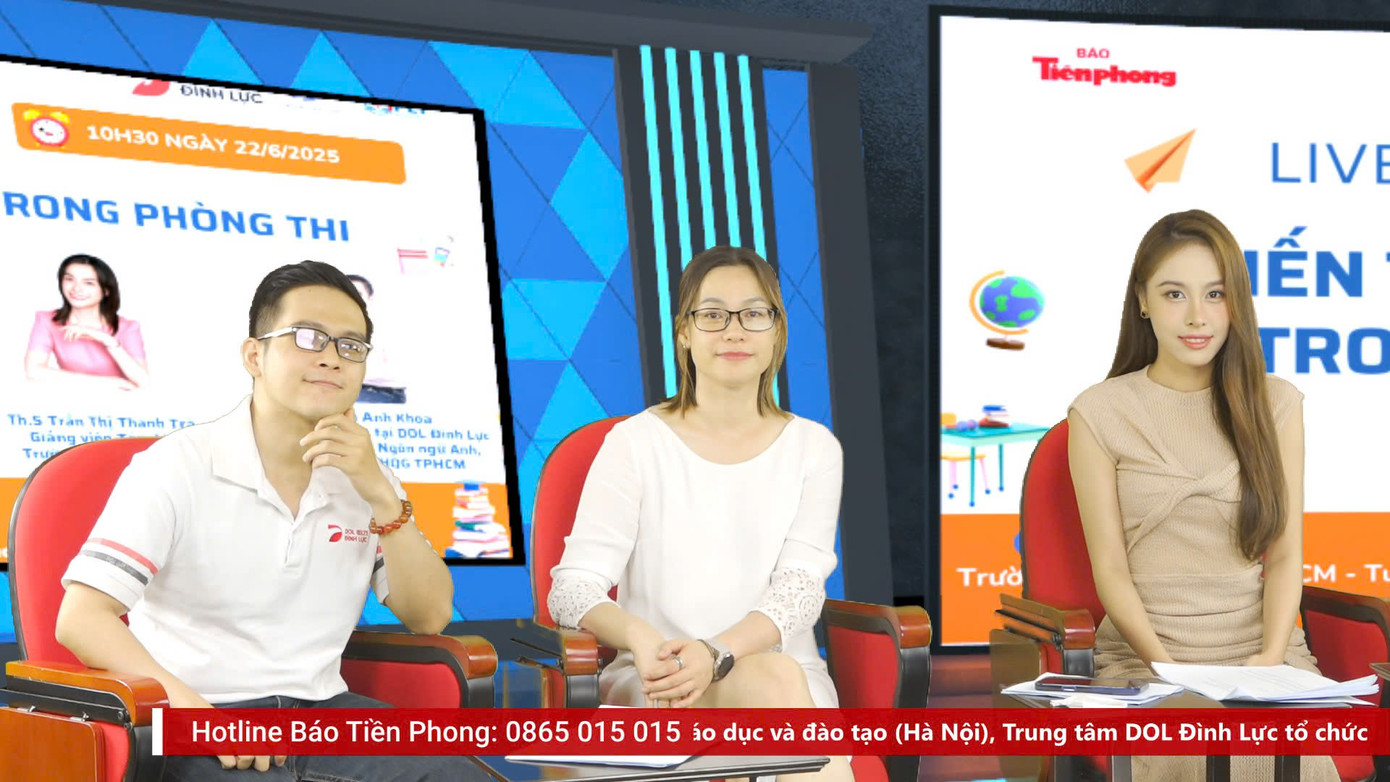 ThS Trần Thị Thanh Trà (ở giữa) cùng các chuyên gia tư vấn việc chuẩn bị tâm lý trước và trong kỳ thi tốt nghiệp THPT năm 2025.