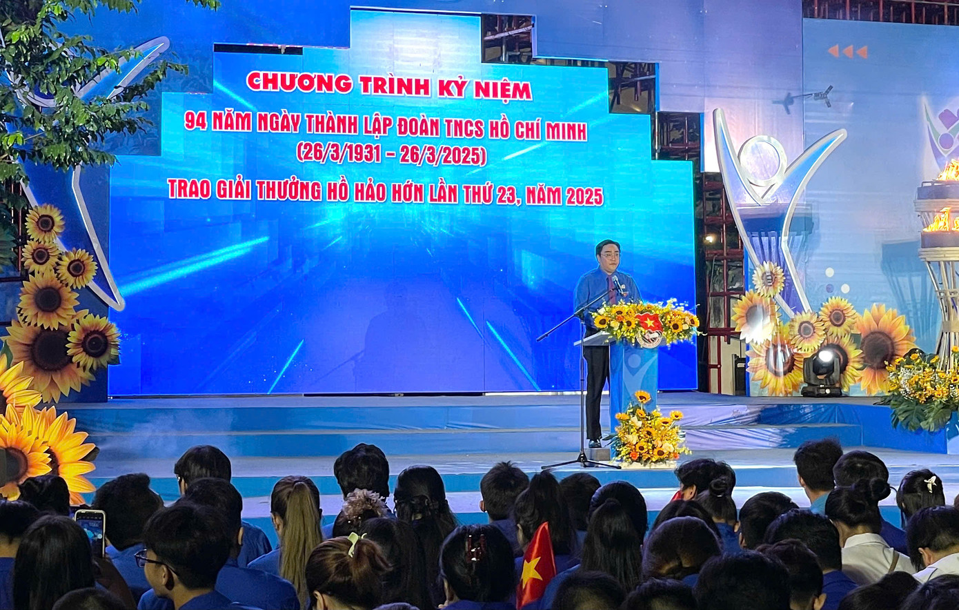 Anh Ngô Minh Hải phát biểu tại chương trình.