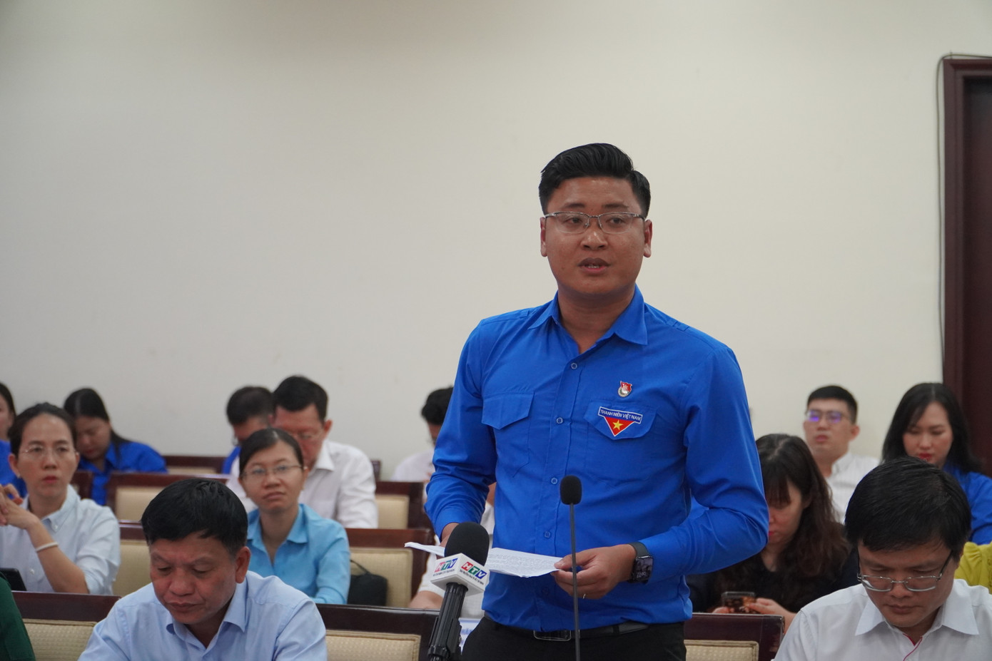 Anh Nguyễn Minh Kha phát biểu tại Hội nghị.