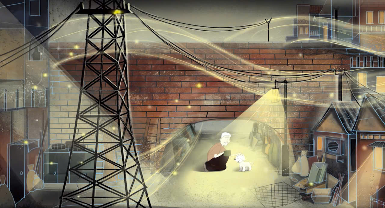 Một cảnh trong bộ phim hoạt hình Chia đôi.