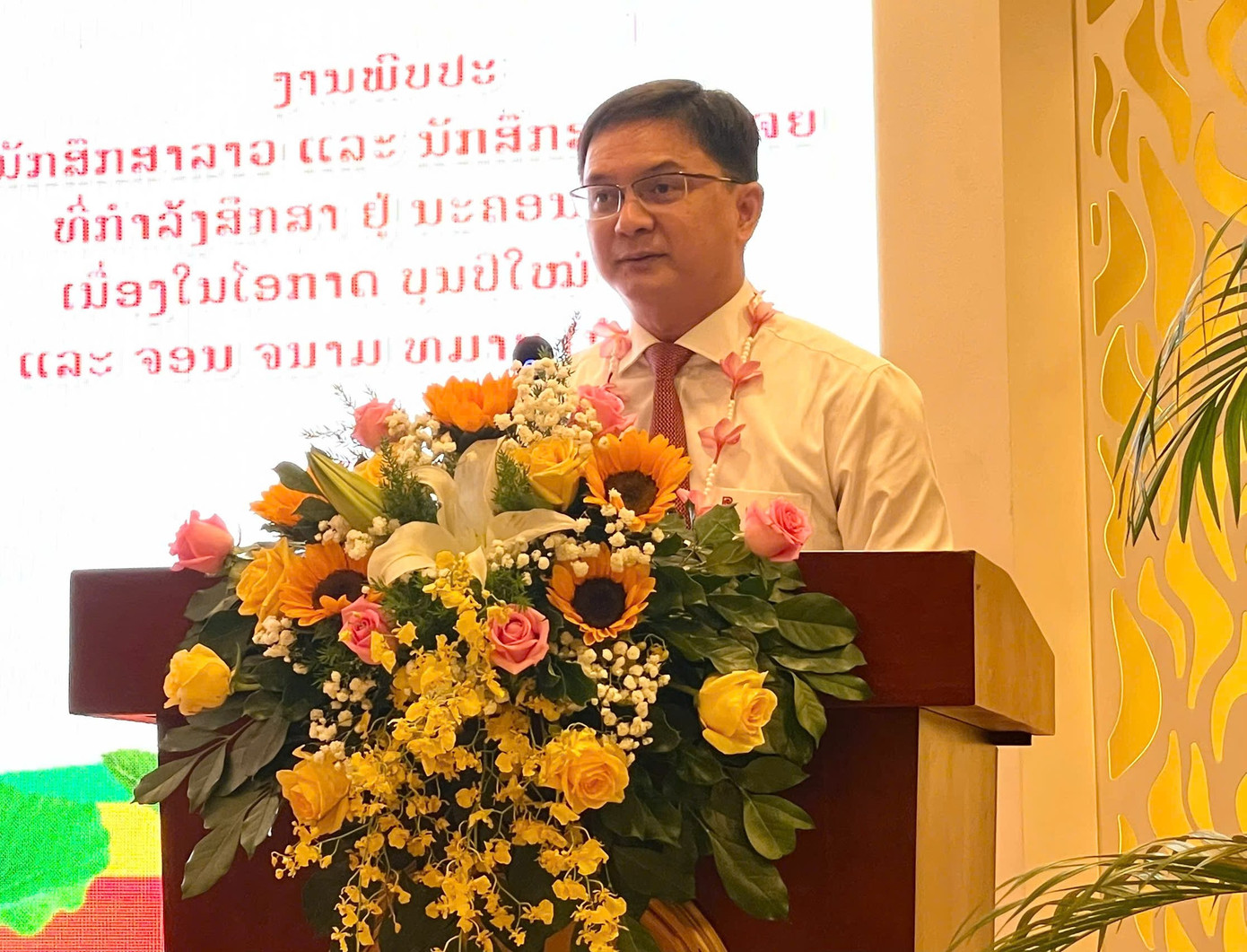 Ông Nguyễn Mạnh Cường phát biểu tại buổi gặp mặt.