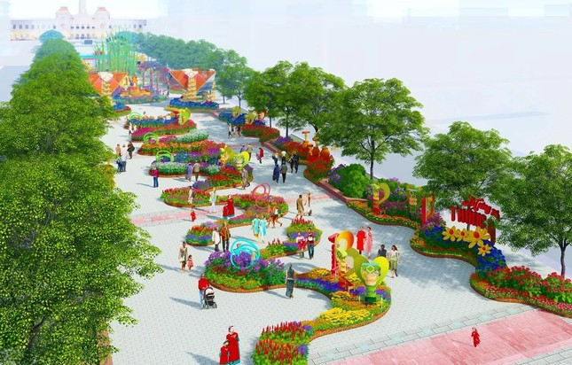 Phối cảnh Đường hoa nhìn từ trên cao xuống. Phối cảnh Đường hoa nhìn từ trên cao xuống.