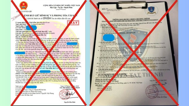 Văn bản giả mạo từ đối tượng lừa đảo gửi đến sinh viên. Văn bản giả mạo từ đối tượng lừa đảo gửi đến sinh viên.