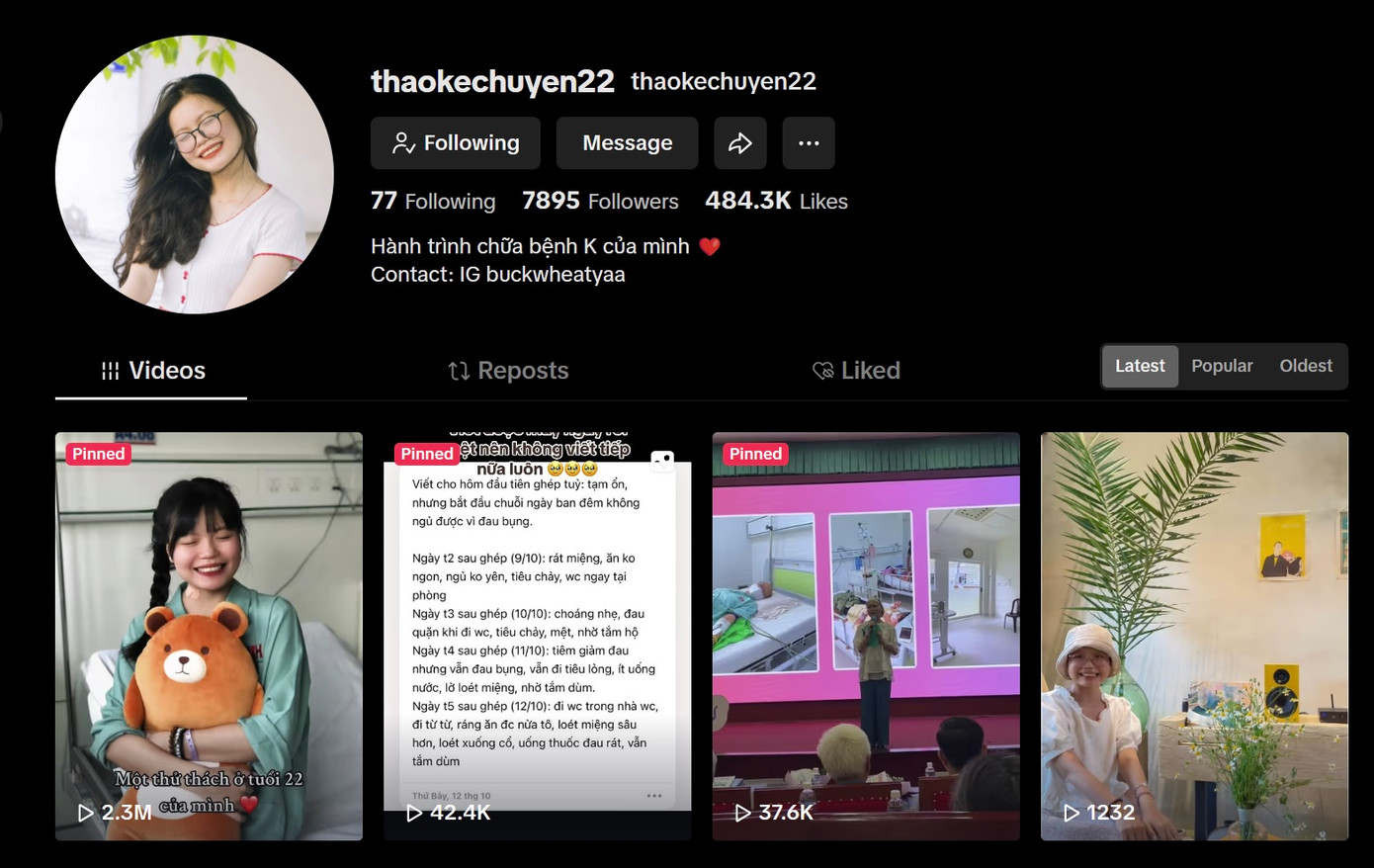 Câu chuyện, hình ảnh đầy năng lượng tích cực là “đặc trưng của kênh TikTok thaokechuyen22. (Ảnh: Hiểu Nhi)