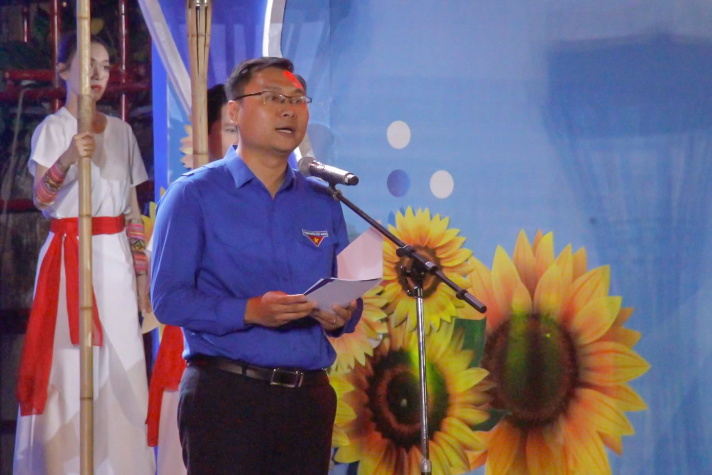 Anh Trương Minh Tước Nguyên phát biểu tại buổi Lễ khai mạc.