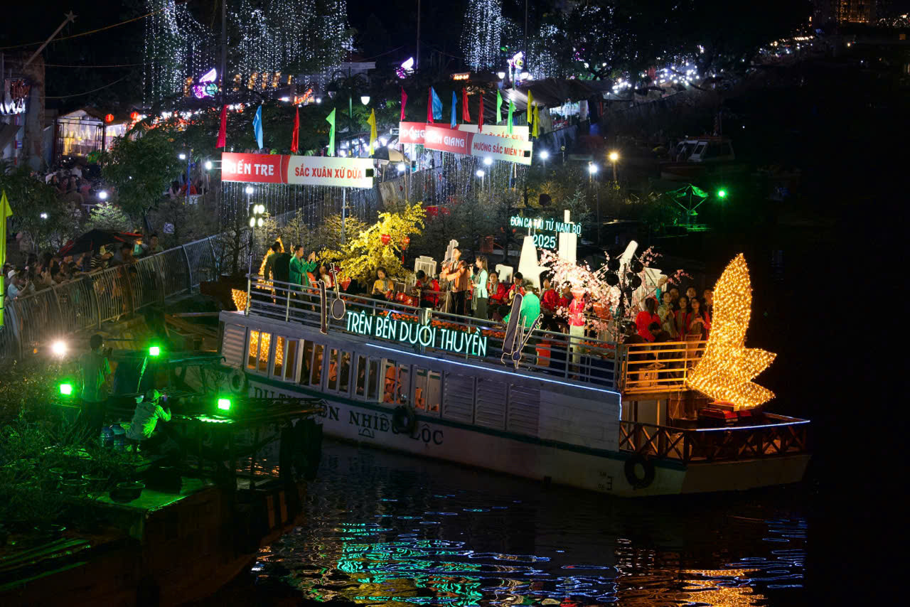 Ấn tượng Chợ hoa Xuân 'Trên bến dưới thuyền' tại TP. HCM. Ấn tượng Chợ hoa Xuân 'Trên bến dưới thuyền' tại TP. HCM.
