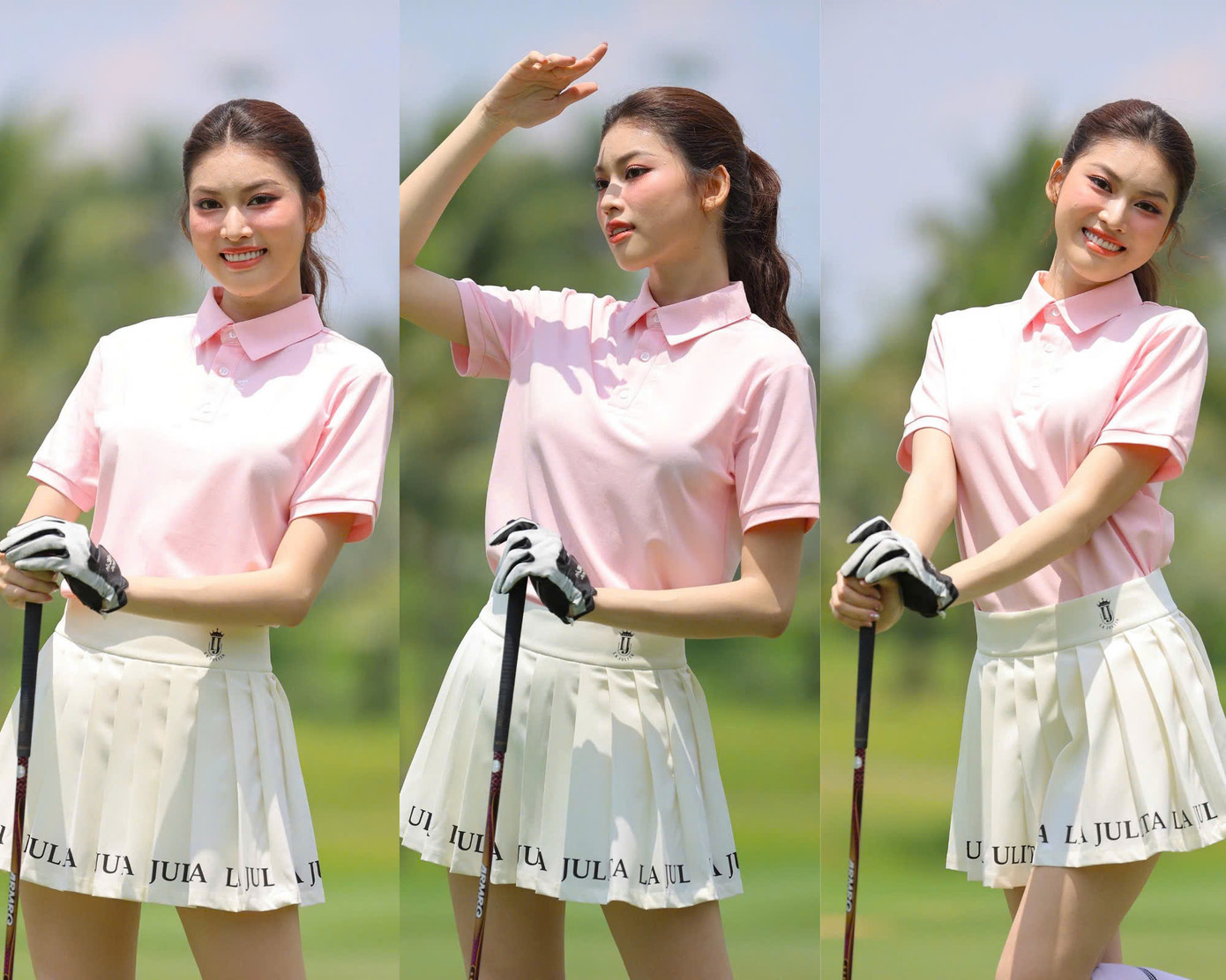 Á hậu Việt Nam 2020 nổi bật với trang phục tông hồng - trắng chủ đạo. Á hậu Việt Nam 2020 nổi bật với trang phục tông hồng - trắng chủ đạo.