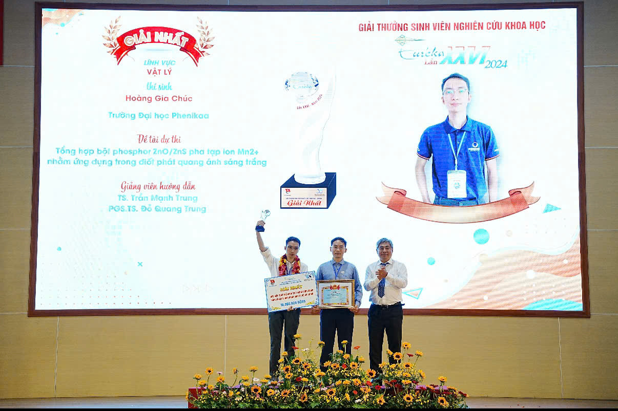 Dự án của Chúc giành giải Nhất Giải thưởng Euréka 2024, lĩnh vực Vật lý.