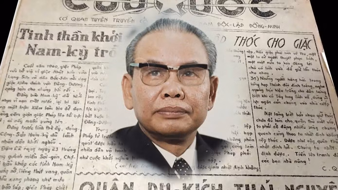 Hình ảnh về nhà báo cách mạng Xuân Thuỷ được cắt từ phim tài liệu do nhóm "Thời báo" sản xuất.