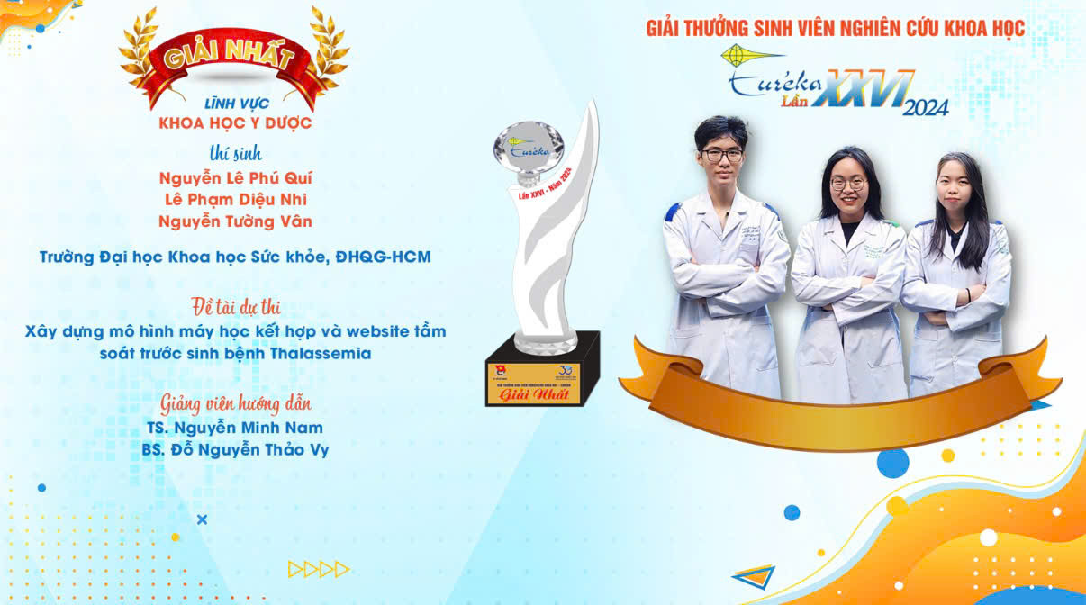 Ba thành viên nhóm nghiên cứu dự án.