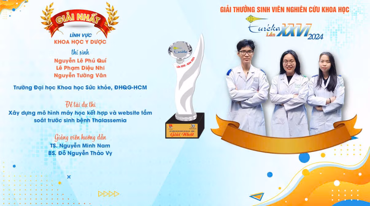 Ba thành viên nhóm nghiên cứu dự án.