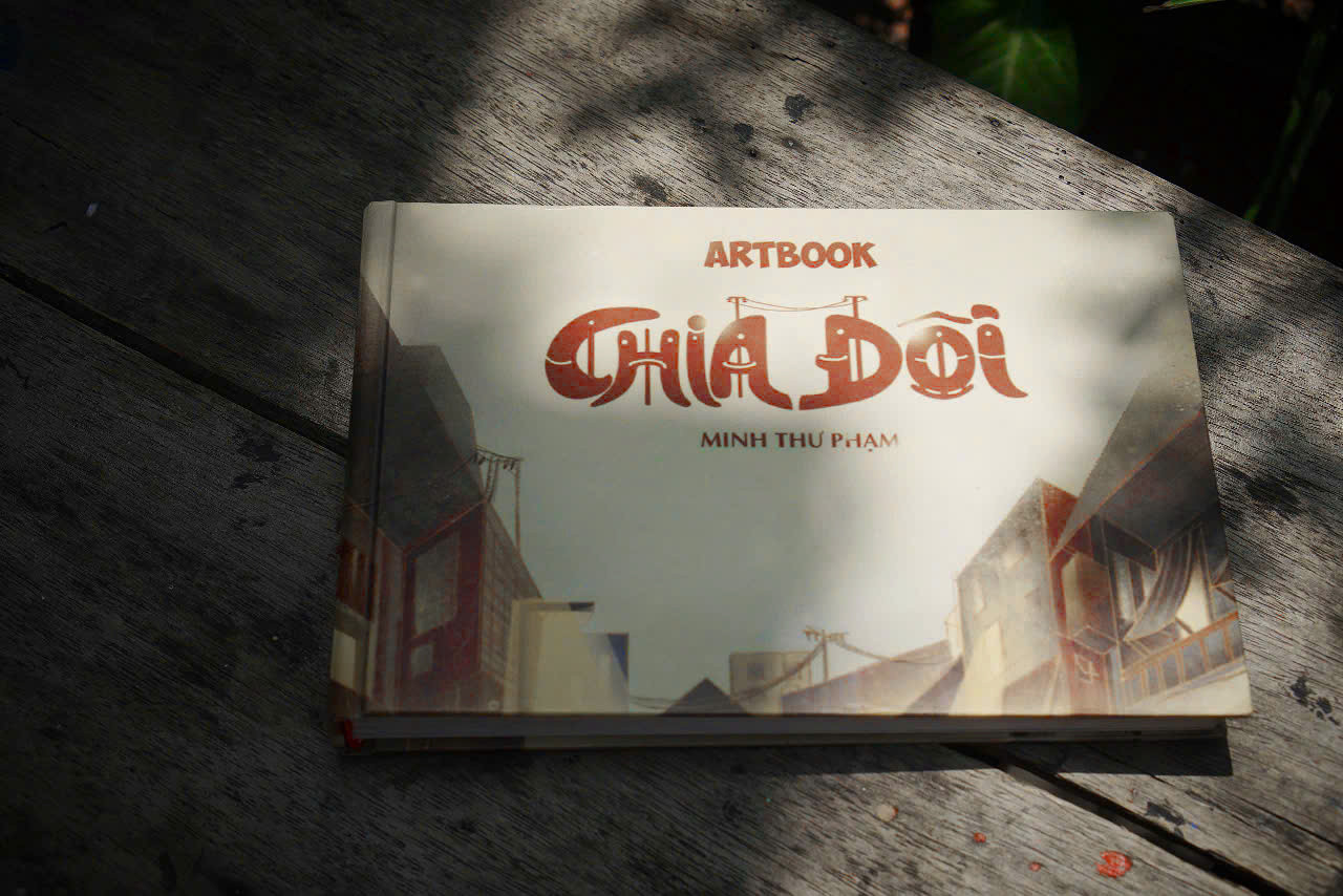 Artbook trưng bày đồ án tốt nghiệp Chia đôi của Minh Thư.