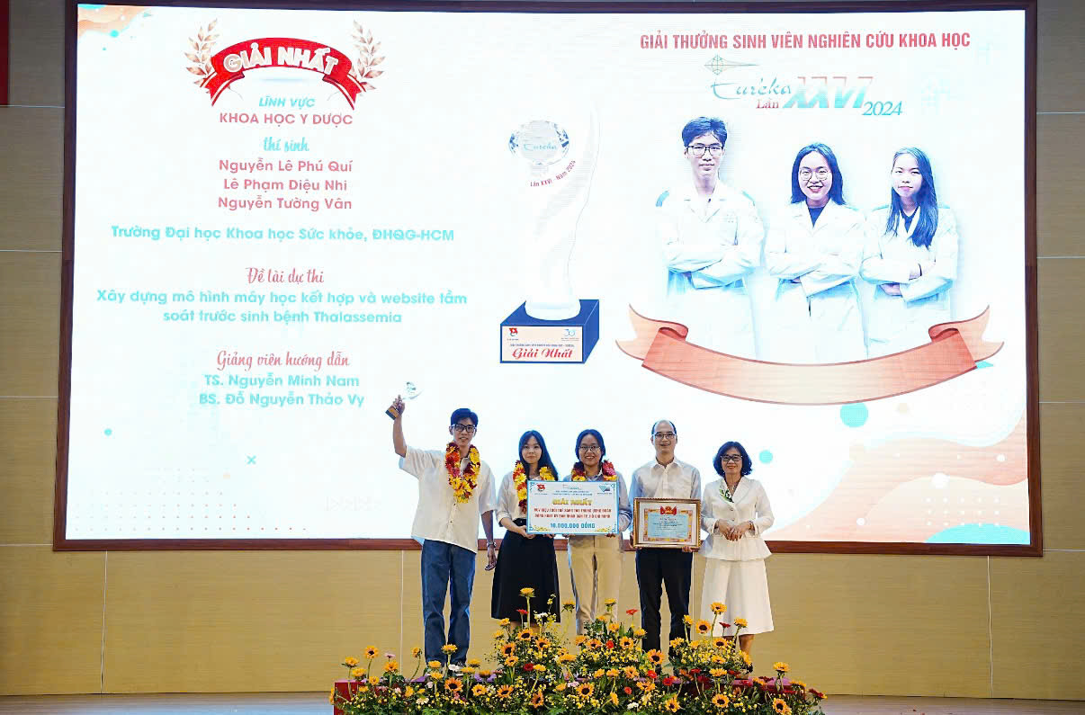 Dự án của nhóm giành giải Nhất Giải thưởng Euréka 2024, lĩnh vực Khoa học Y, Dược.