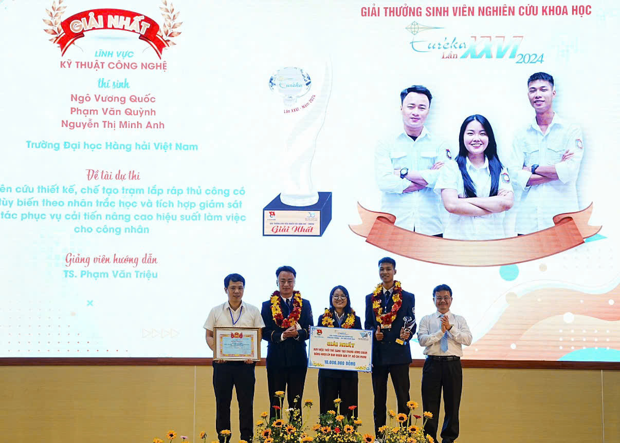 Nhóm giành giải Nhất, Giải thưởng nghiên cứu khoa học Euréka 2024.