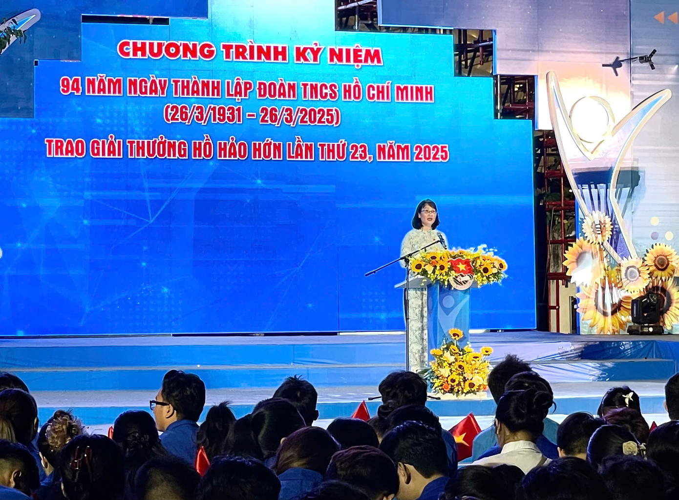 Bà Trần Thị Diệu Thuý phát biểu tại chương trình.