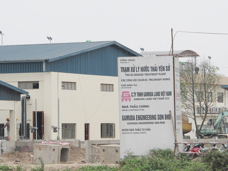 Nhà máy xử lý nước thải Yên Sở bị đội tổng mức đầu tư 67 triệu USD