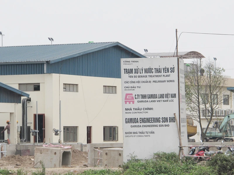 Nhà máy xử lý nước thải Yên Sở bị đội tổng mức đầu tư 67 triệu USD