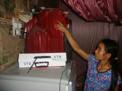 Dấu vết phá nhà anh Hoan do nhóm của Quảng thực hiện