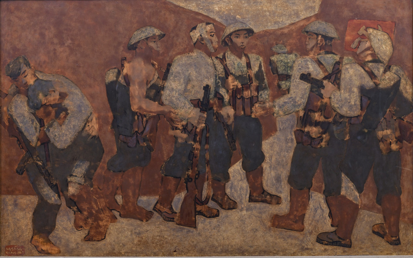 Bức Kết nạp Đảng ở Điện Biên Phủ.