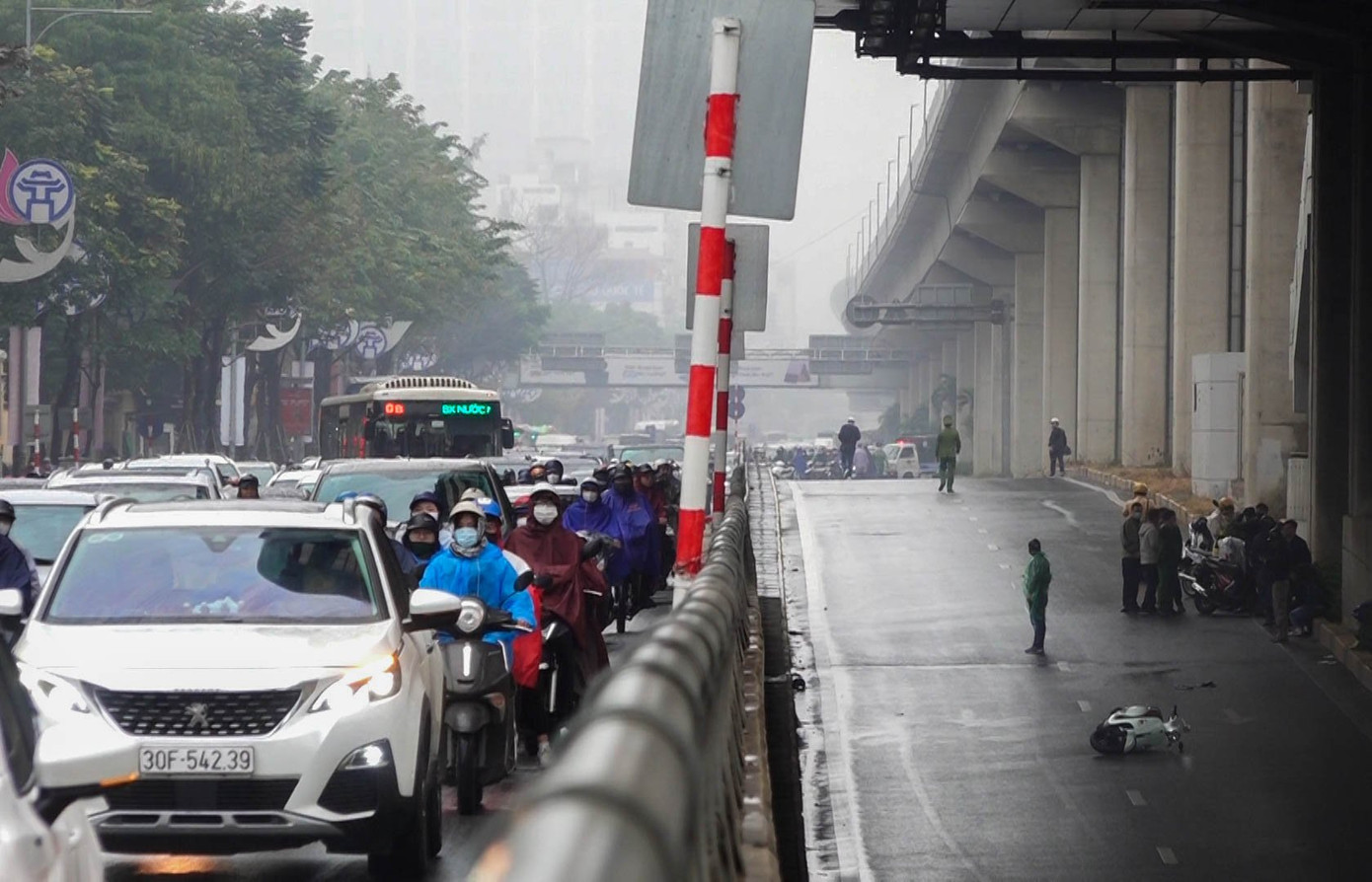 Hiện trường vụ tai nạn.