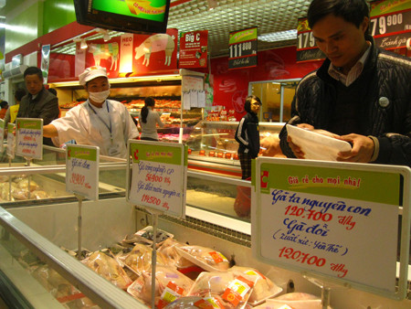 Gà đồi Yên Thế được Siêu thị Big C bày bán