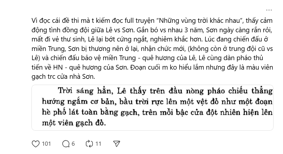 Nhiều chia sẻ của netizen sau khi đọc xong tác phẩm cũng viral trên nền tảng này. Nhiều chia sẻ của netizen sau khi đọc xong tác phẩm cũng viral trên nền tảng này.