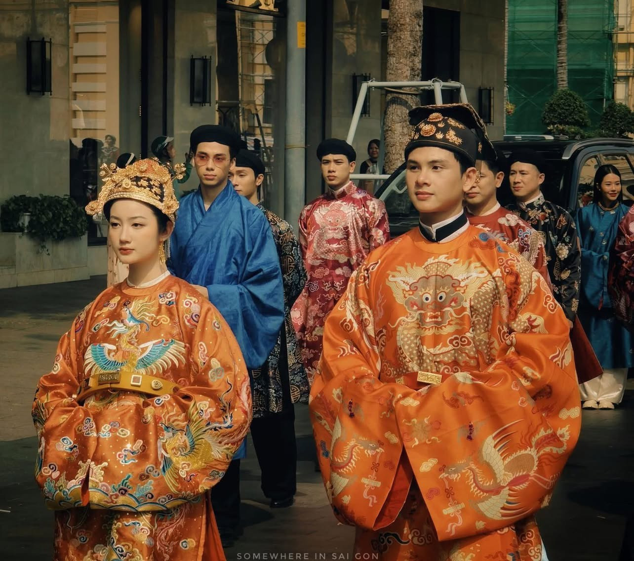 Đoàn diễu hành có 2 chặng, bắt đầu từ Nhà ga Bến Thành. Ảnh: Threads.