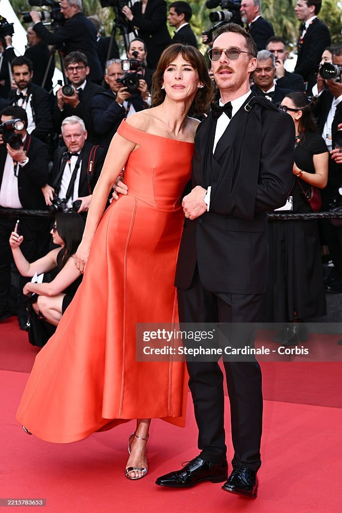 Ngôi sao Dr. Strange Benedict Cumberbatch và vợ, nữ đạo diễn sân khấu Sophie Hunter. Ảnh: Shutterstock/Getty Images.