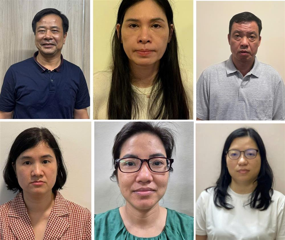 Các đối tượng từ trái qua phải: Nghiêm Quốc Hưng, Phạm Thị Hạnh, Nguyễn Đình Thám, Đặng Thị Phương, Trần Hồng Hạnh, Nguyễn Thị Cẩm Anh.