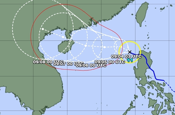 Dự báo của JMA. Ảnh: JMA. Dự báo của JMA. Ảnh: JMA.