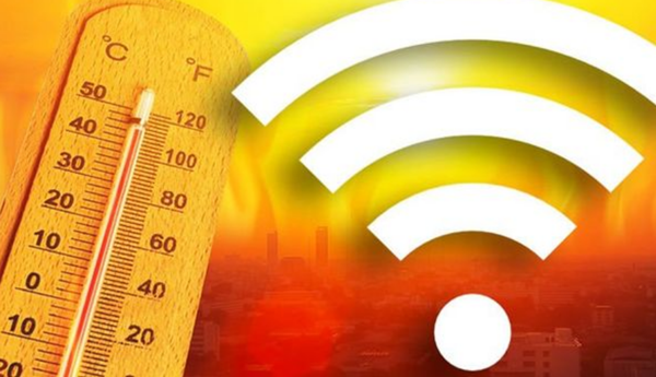 Trời càng nóng, tốc độ WiFi càng dễ bị giảm. Ảnh minh họa: Daily Express.